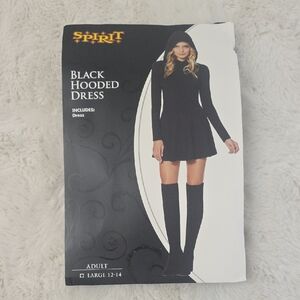 Spirit Black Hooded Dress